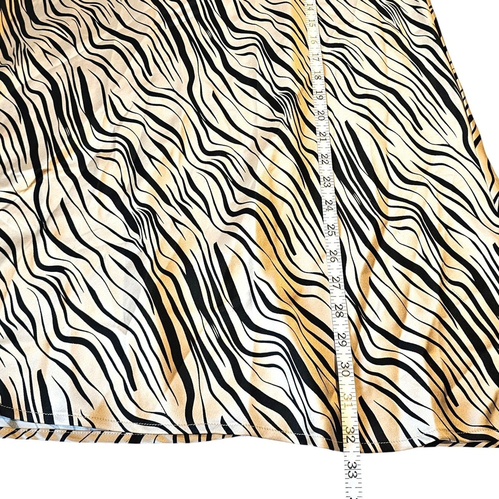 John Paul Richard Zebra Print‎ Midi Skirt Black Tan Gold Elastic Waist Mens M - Picture 4 of 5